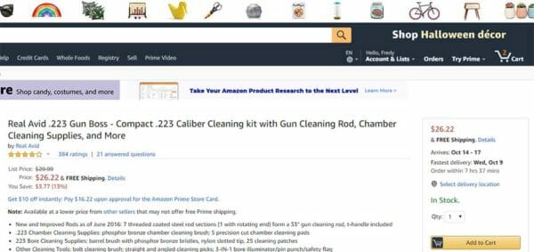 Real Avid AR15 Cleaning Pack Deal Cart Check