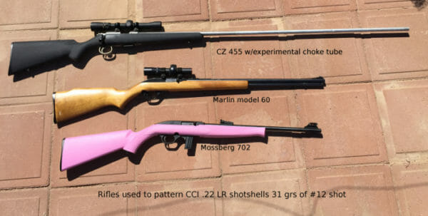 Choke on a Rifle and a Usable Garden Gun - .22 Shot Shells #12 Shot