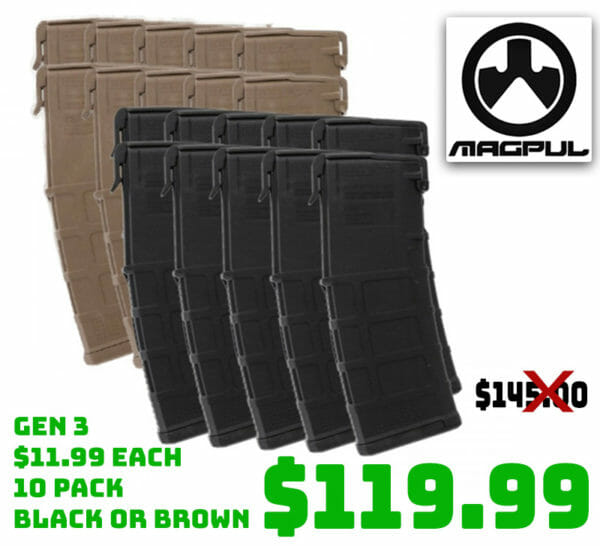 10 PACK Magpul PMAG GEN M3 AR15 30-Round Magazines Deal