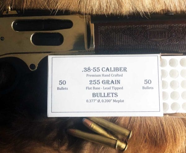 .38-55 WIN Caliber 255 Grain Lead Tipped Bullets.