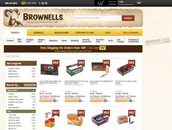 Brownells Bullets Ammo Buying Ammunition Online