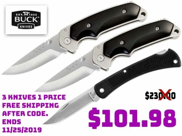 Buck Knife Three Play, 3 Great Knives, 1 Low Price Deal