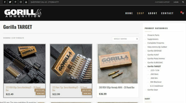 Gorilla Ammunition Premium Quality Ammunition Gorilla Ammunition Premium Quality Ammunition