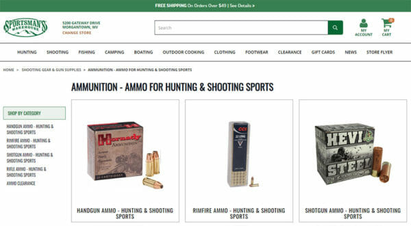 Sportsman's Warehouse, Clearance Ammo