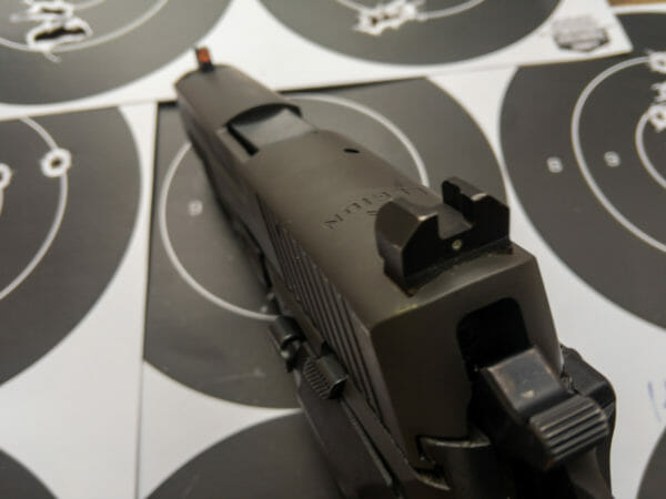 The XS F8 sights are more like traditional notch and post models but with a handful of speed optimization features. 