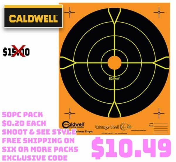Caldwell Orange Peel Splatter Target 50 sheets Packs Deal update