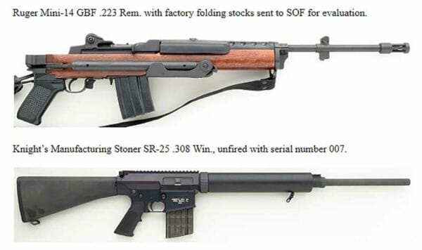 Ruger Mini-14 GBF, Knight’s Manufacturing Stoner SR-25