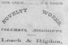 Once Leech and Rigdon left Memphis, their company dropped "Memphis" from the "Novelty Works" name. Once Leech and Rigdon left Memphis, their company dropped "Memphis" from the "Novelty Works" name.