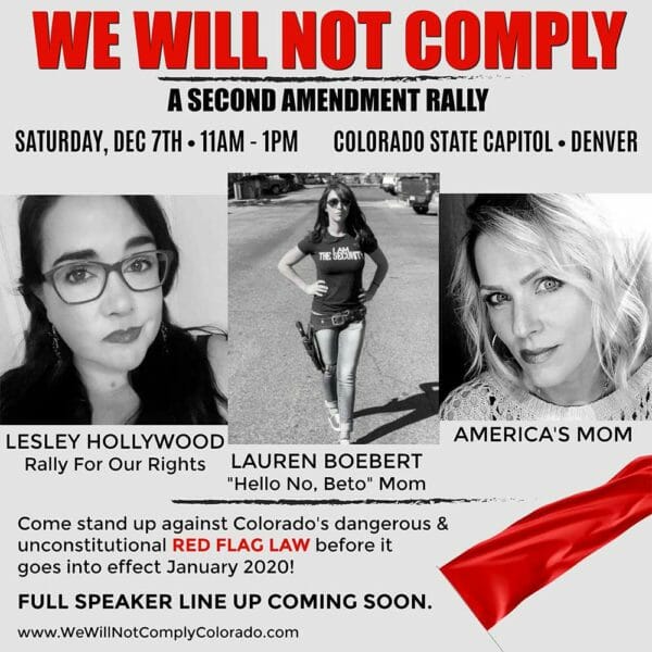 We Will Not Comply Rally In Denver Co Saturday Dec 7th 2019