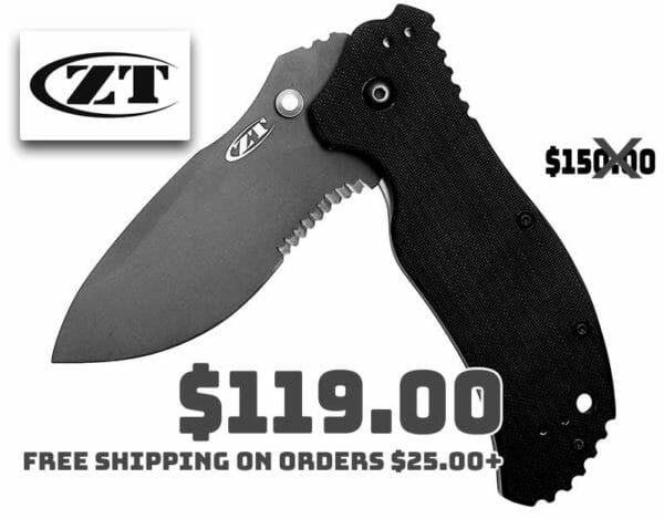 Zero Tolerance G10 Handle Speed Safe Serrated Blade Deal 2