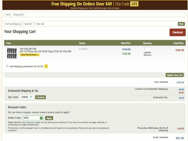 10Pack MAGPUL 30RD PMAG GEN M2 MOE Magazines 97.99 Deal Cart Check 10Pack MAGPUL 30RD PMAG GEN M2 MOE Magazines 97.99 Deal Cart Check
