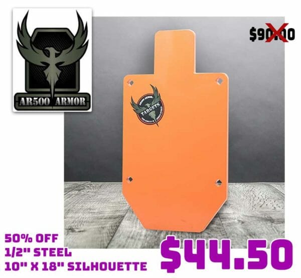 AR500 Armor 1/2" Steel Target 10" x 18" Silhouette Target Deal