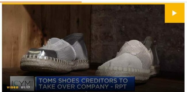 CNBC Toms Shoes creditors to take over the company