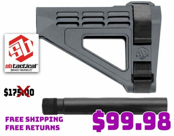 SB Tactical SBM4 Gray Stabilizing Brace & Buffer Tube Deal