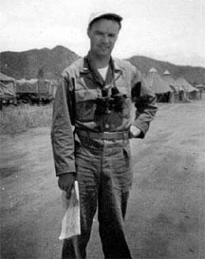 Army 2nd Lt. Lee Hartell in Korea during the war.
