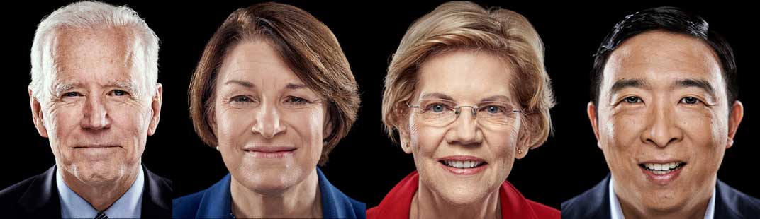 Biden, Klobuchar, Warren, Yang