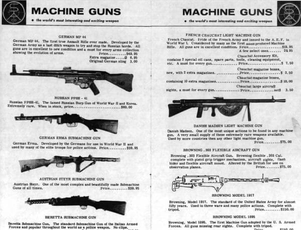 Mail Order Machine Guns Catalog