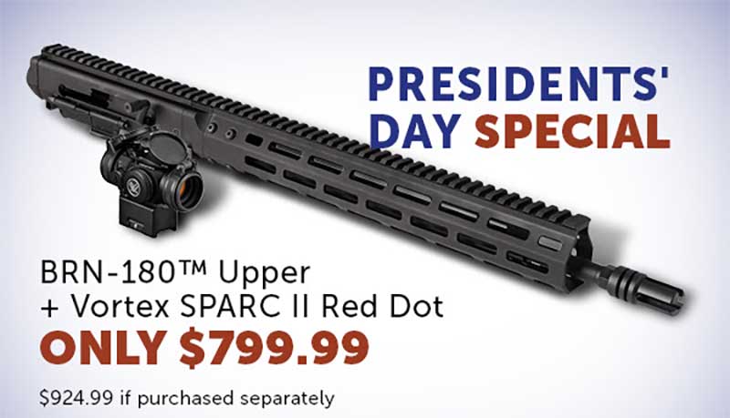 Presidents' Day Deal - BRN-180 16" Complete Upper w/ Vortex Sparc II Red Dot Special