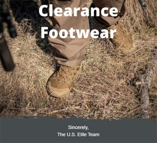 U.S. Elite Gear Footwear On Clearance Up To $100 OFF
