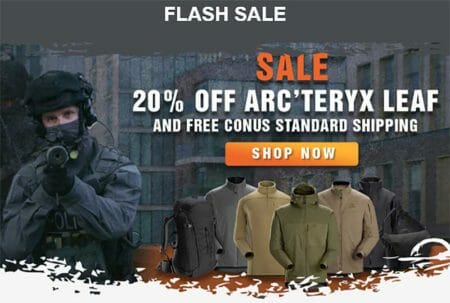 AmmoLand Operators U.S. Elite has 20% OFF all Arc'teryx LEAF Gear