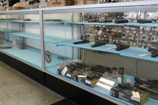 Gun shops across the country are open for business, or closed by gubernatorial edict, depending on the state. The Second Amendment Foundation is planning legal actions challenging such shut downs. (Dave Workman photo)