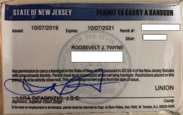 New Jersey Permit to Carry