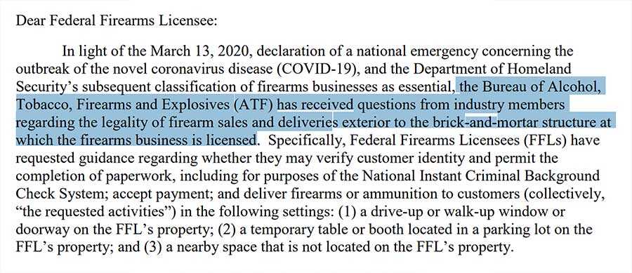 ATF Open Letter Drive Through
