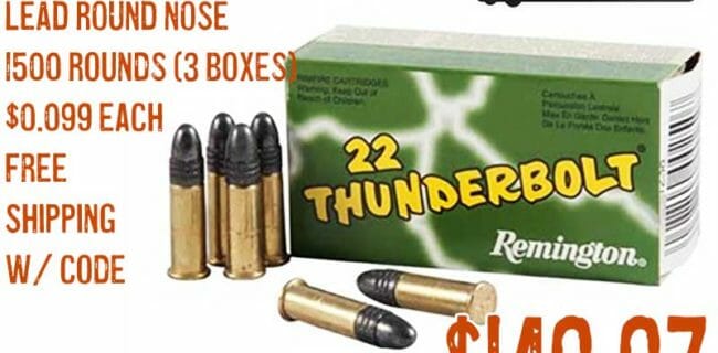 Remington .22 LR Rimfire Ammunition Thunberbolts Deal Nov2021