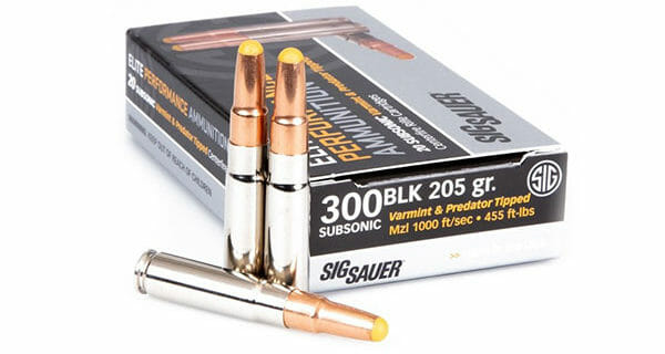 SIG SAUER Introduces Subsonic 300BLK Tipped Hunting Ammunition
