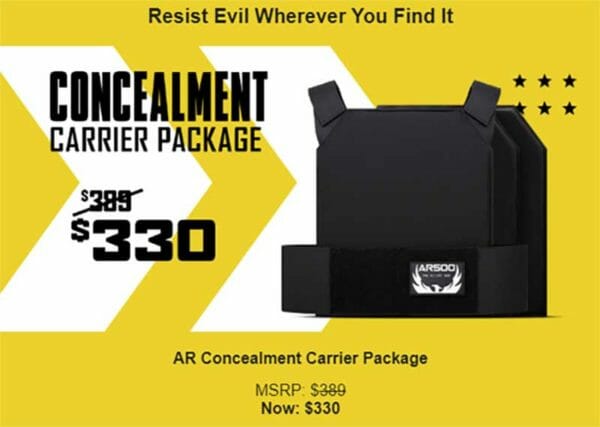 AR500 Resist Evil Everywhere Concealment Carrier Package Sale