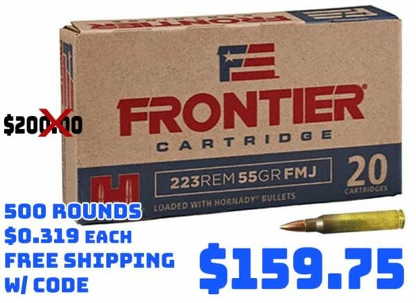 Hornady Frontier Ammo 223 Remington 55Gr Full Metal Jacket Deal