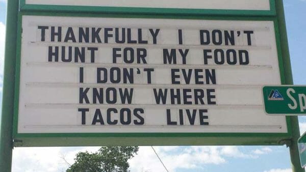 Hunt Tacos Sign NRA ILA