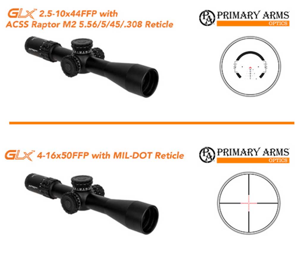 Primary Arms Optics is Now Shipping New GLX Rifle Scopes