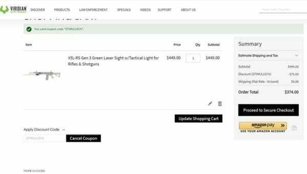 Viridian X5L-Rs Gen 3 Green Laser Sight Light Deal Cart Check Viridian X5L-Rs Gen 3 Green Laser Sight Light Deal Cart Check