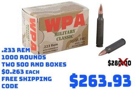 Wolf Military Classic Ammo 223 Remington 55Gr FMJ Deal