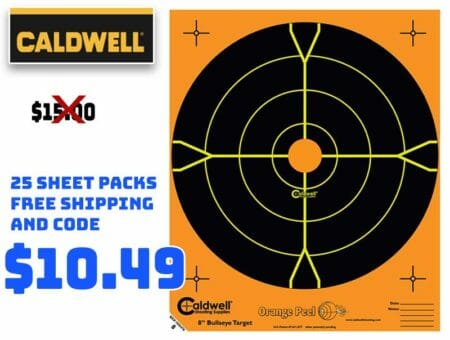 Caldwell Orange Peel 8" Splatter Target 25 sheets Packs Deal