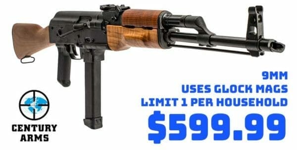 Century Arms WASR-M 16.25" 9MM Romanian AK47 Rifle Deal