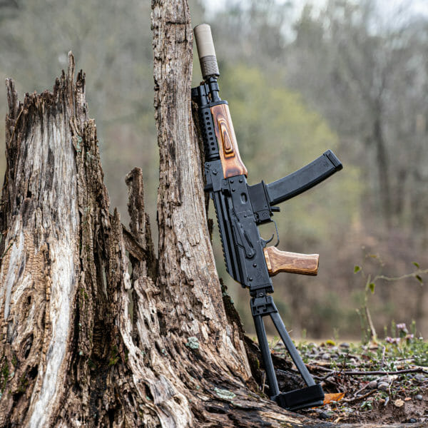 Palmetto State Armory AK-V with wood furniture. Palmetto State Armory AK-V with wood furniture.