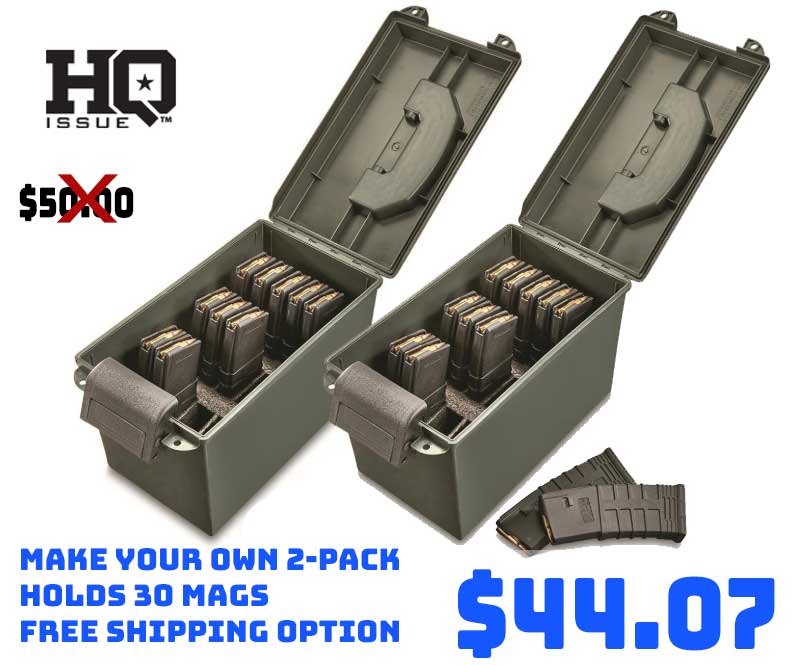 HQ Issue Tactical Magazine Can, .223/5.56 Caliber, Holds 15 Loaded 30 Round  Magazines - 676492, Ammo Boxes & Cans at Sportsman's Guide