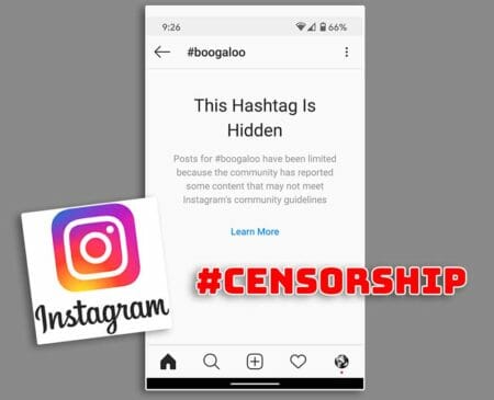 Instagram Censors then Blocks boogaloo Hashtag