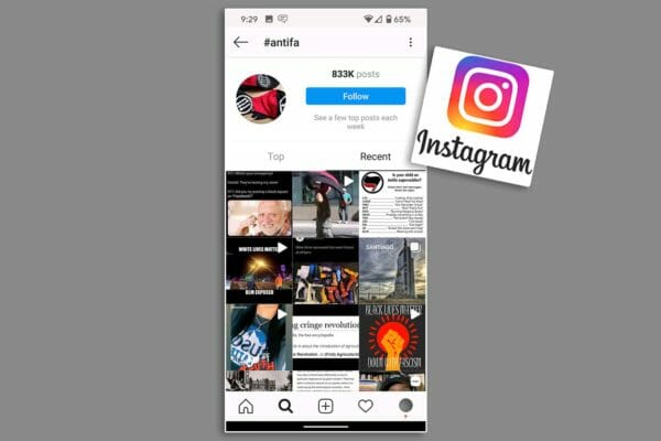 Instagram Promotes Antifa Hashtag