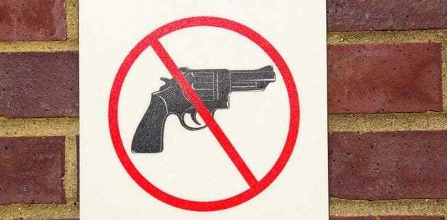 No Guns Permitted Ban Guns Sign Adobe Stock 32786028