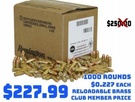 1000 Rounds Remington UMC, 9mm, FMC, 115Grain, LoosePack Deal