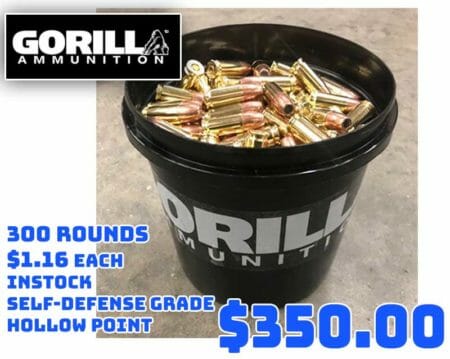 300 Rounds Gorilla Ammo Self Defense 9mm 147gr Speer Gold Dot Deal