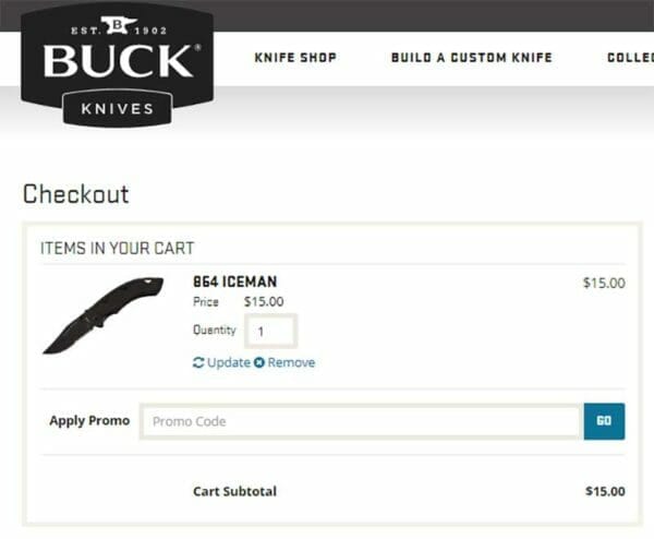 Buck Knives 864 Iceman Folding Knife Deal Cart Check