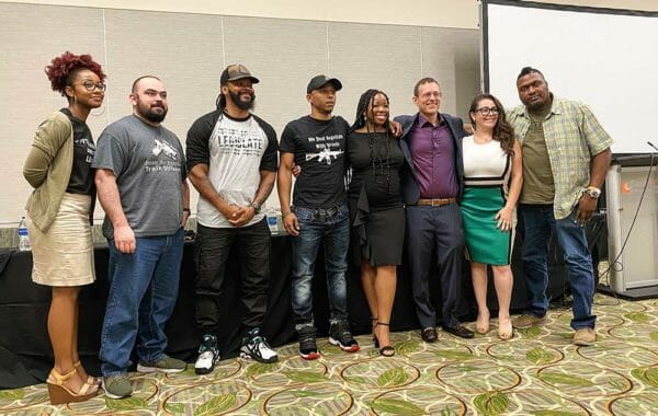 Picture of Libertarian Party GOA Panel From Left to Right: Rhonda Mary, Edgar Antillion, Maj Toure, Devin Perkins, Antonia Okafor, Spike Cohen, Alicia Garcia & Hank Strange