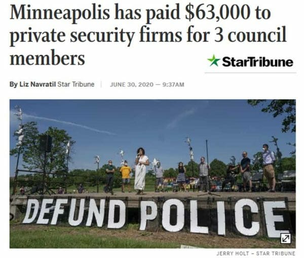 Minneapolis has paid $63,000 to private security firms for 3 council members