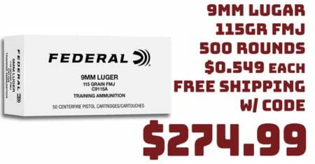 Federal 9mm Lugar 115Gr FMJ Training Sale