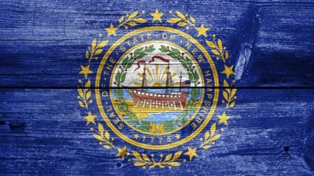 NRA New Hamphshire Flag Wood