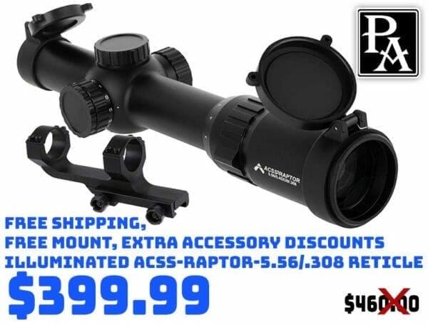 Primary Arms SLx 1-6x24mm FFP Rifle Scope Illuminated ACSS FREE Mount Deal